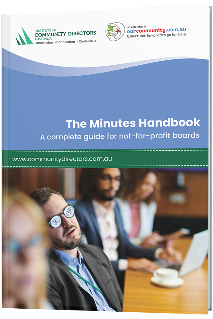 NEW EDITION! The Minutes Handbook: A Complete Guide for Not-for-profit Boards