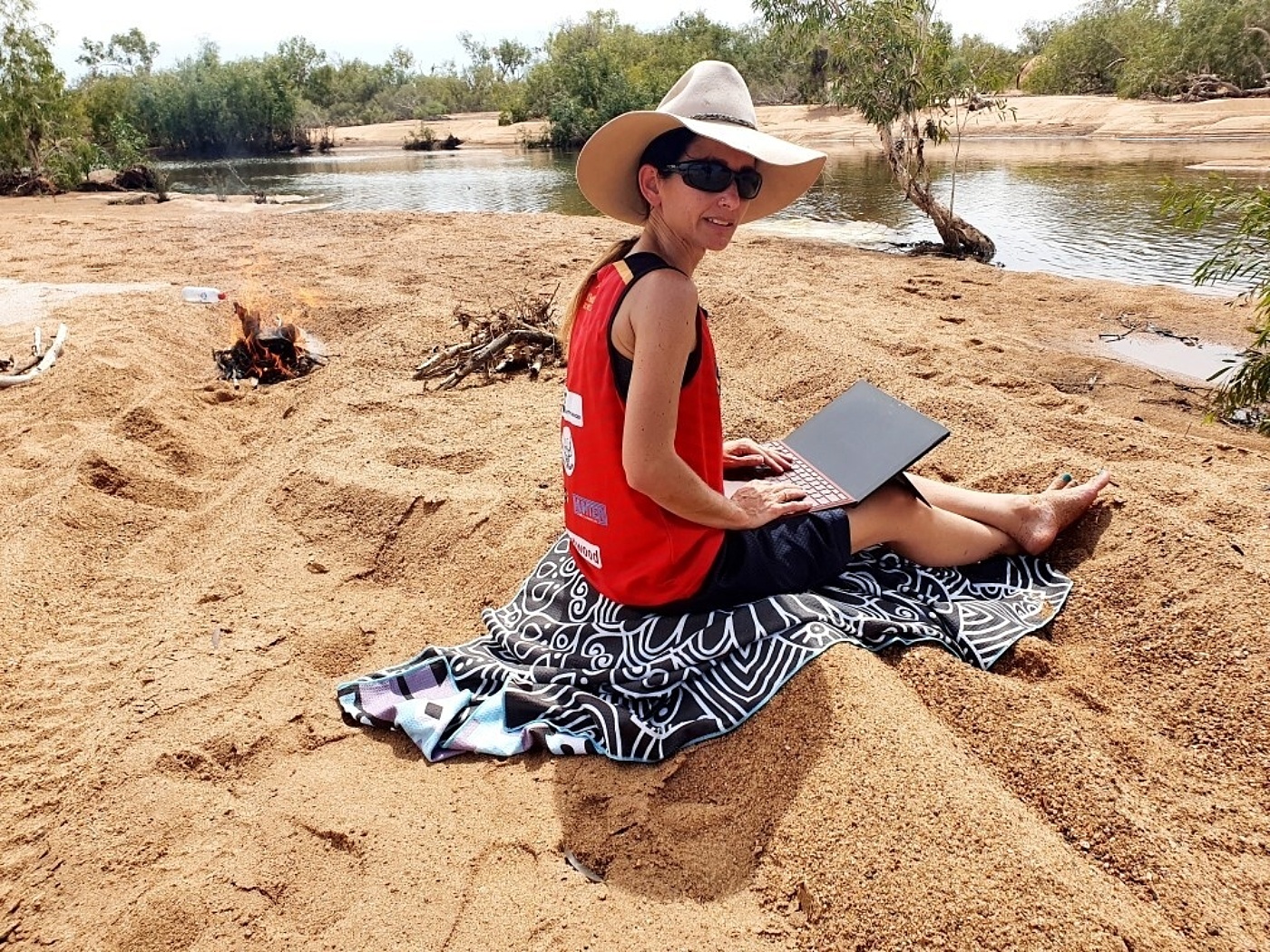 Jahna on riverbank cover