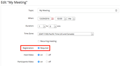 Edit my meeting
