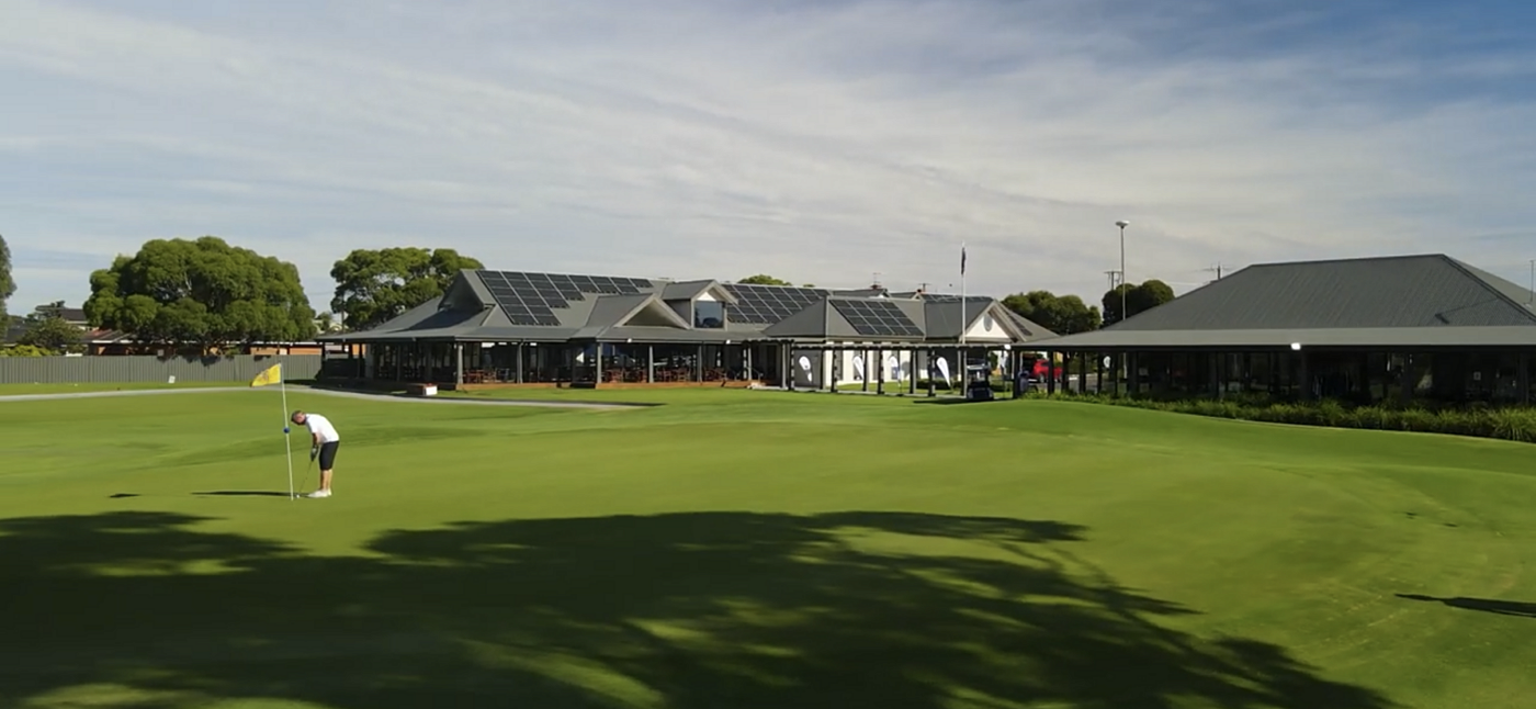 Solar panel golf club