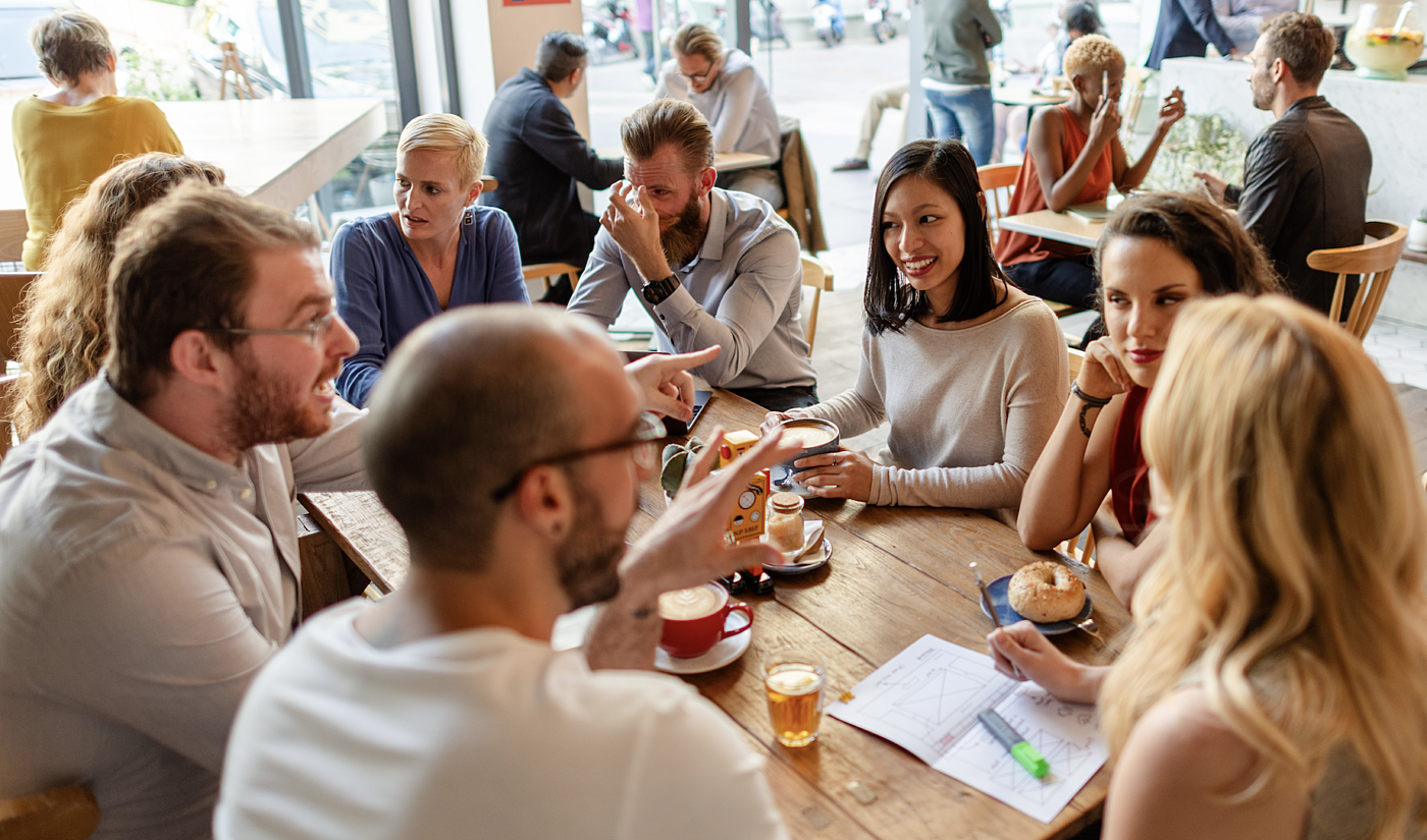Shutterstock cafe gathering crop