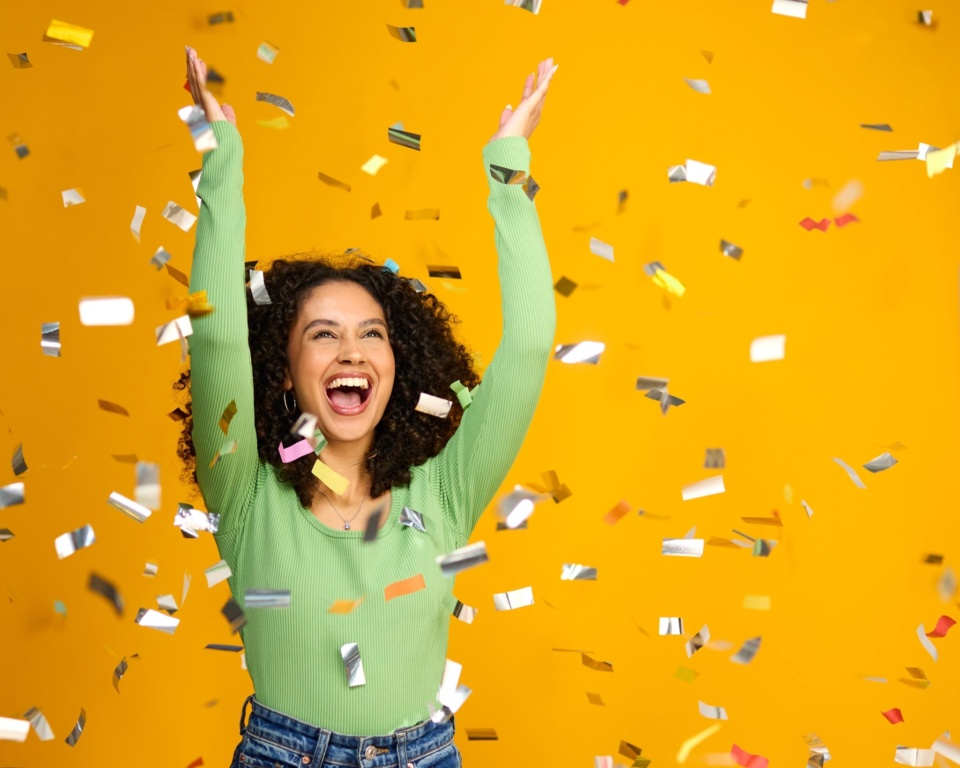 Win celebrate excited