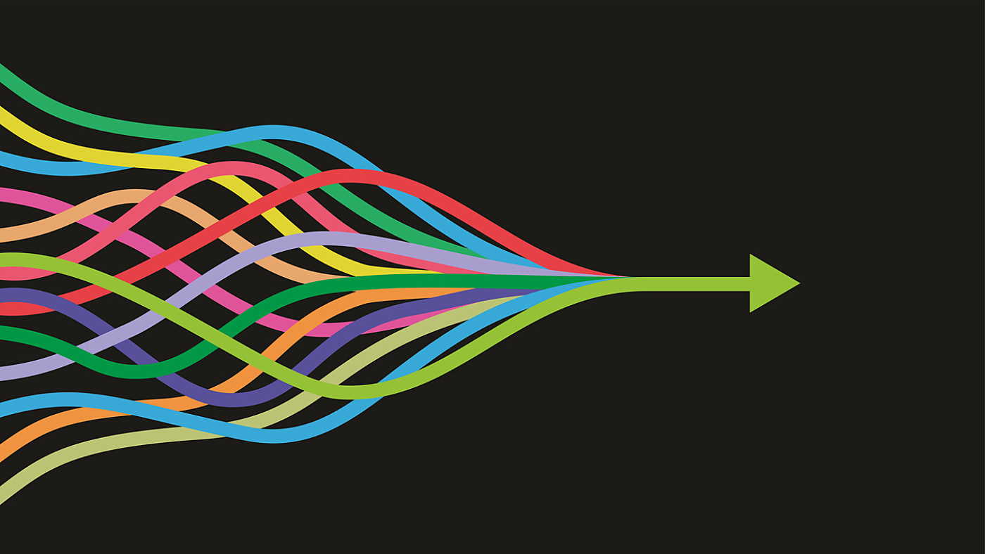 Arrows solution illustration i Stock 1281051810