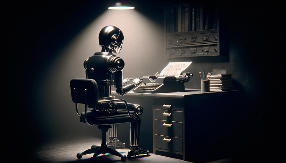 DALL E2023 Film Noir Typist